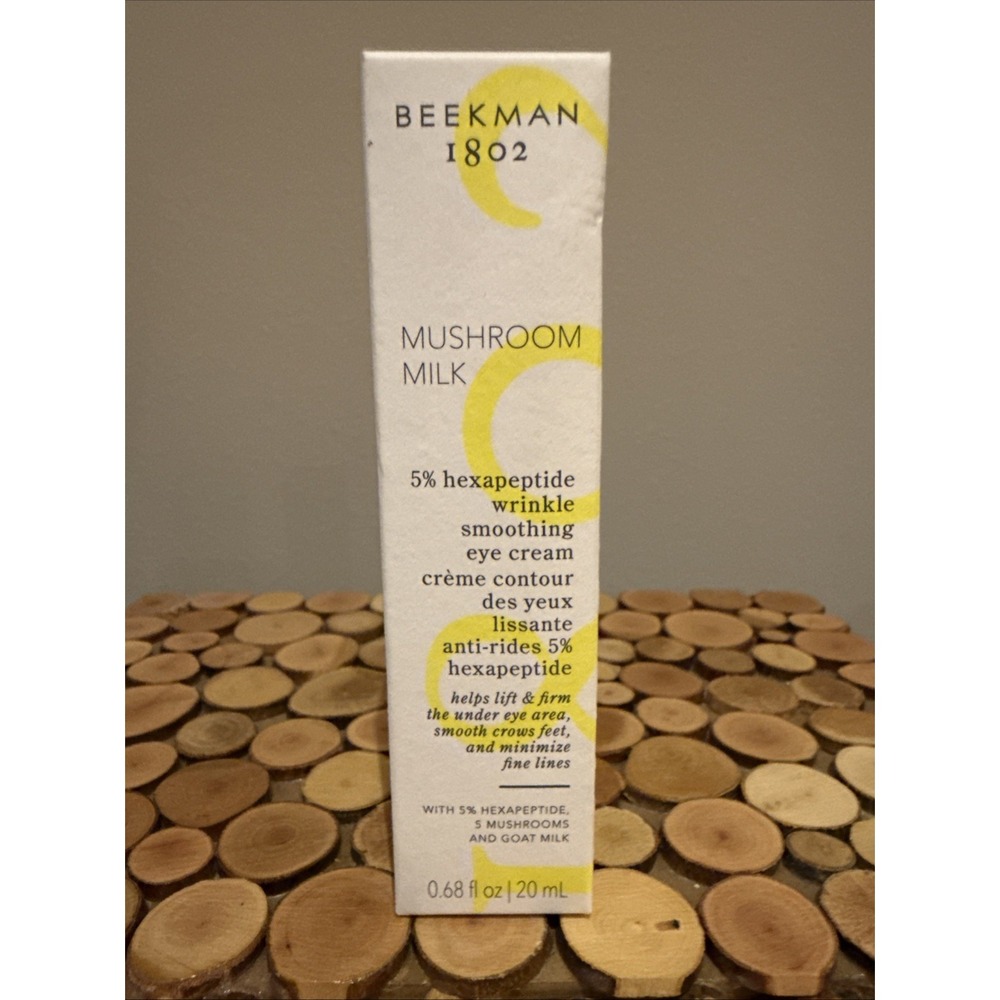 Beekman 1802 Mushroom Milk Wrinkle Smoothing EYE Cream 0.68 fl Oz / 20 ml NIB